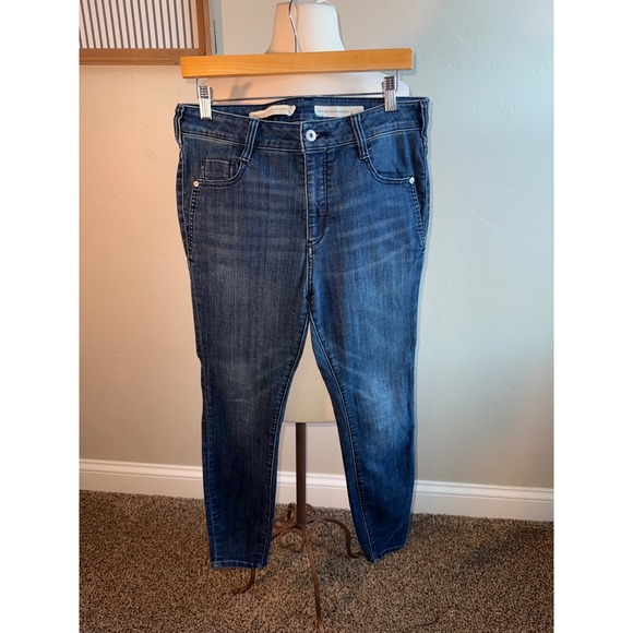 Pilcro and the Letterpress Denim - Pilcro and the Letterpress High Rise Denim Jegging Dark Wash Womens Size 28